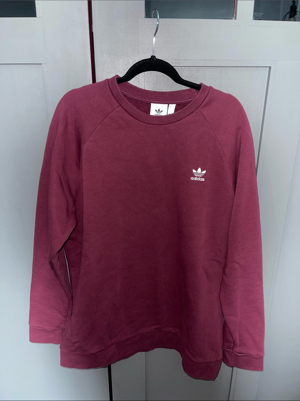 adidas Maroon Trefoil Pullover Sweatshirt